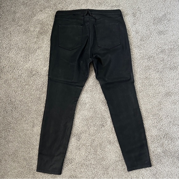 NWT GOOD AMERICAN Good Legs Coated Skinny Jeans in Black Plus Sz. 20 - Picture 2 of 9